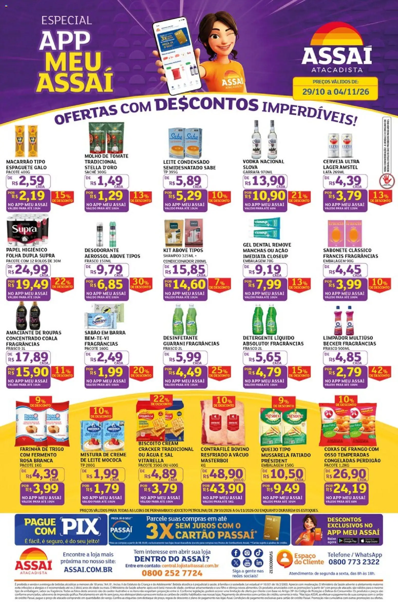 Pré-Visualização do folheto "Assaí Atacadista ofertas - PE" da loja Assaí Atacadista válido a partir de 29/10/2026