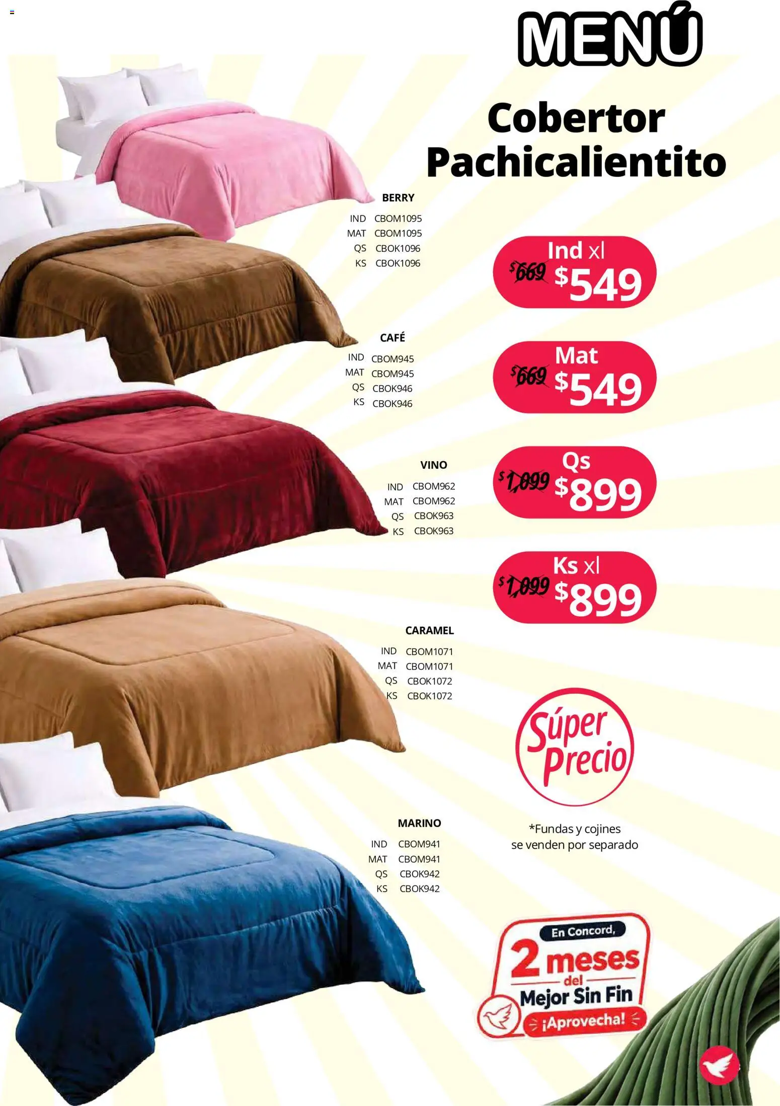 Vista previa las ofertas de la tienda Colchas Concord - Colchas Concord catálogo desde el 15/10/2026 