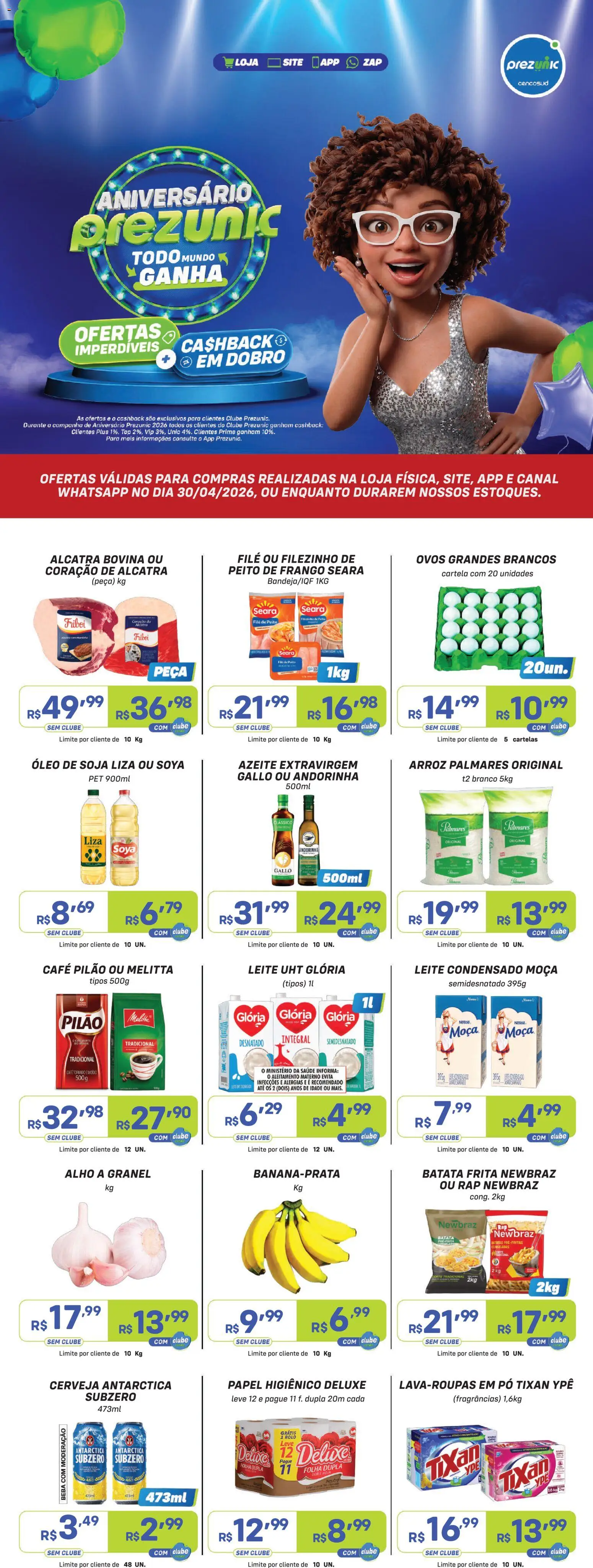 Pré-Visualização do folheto "Prezunic ofertas" da loja Prezunic válido a partir de 30/04/2026