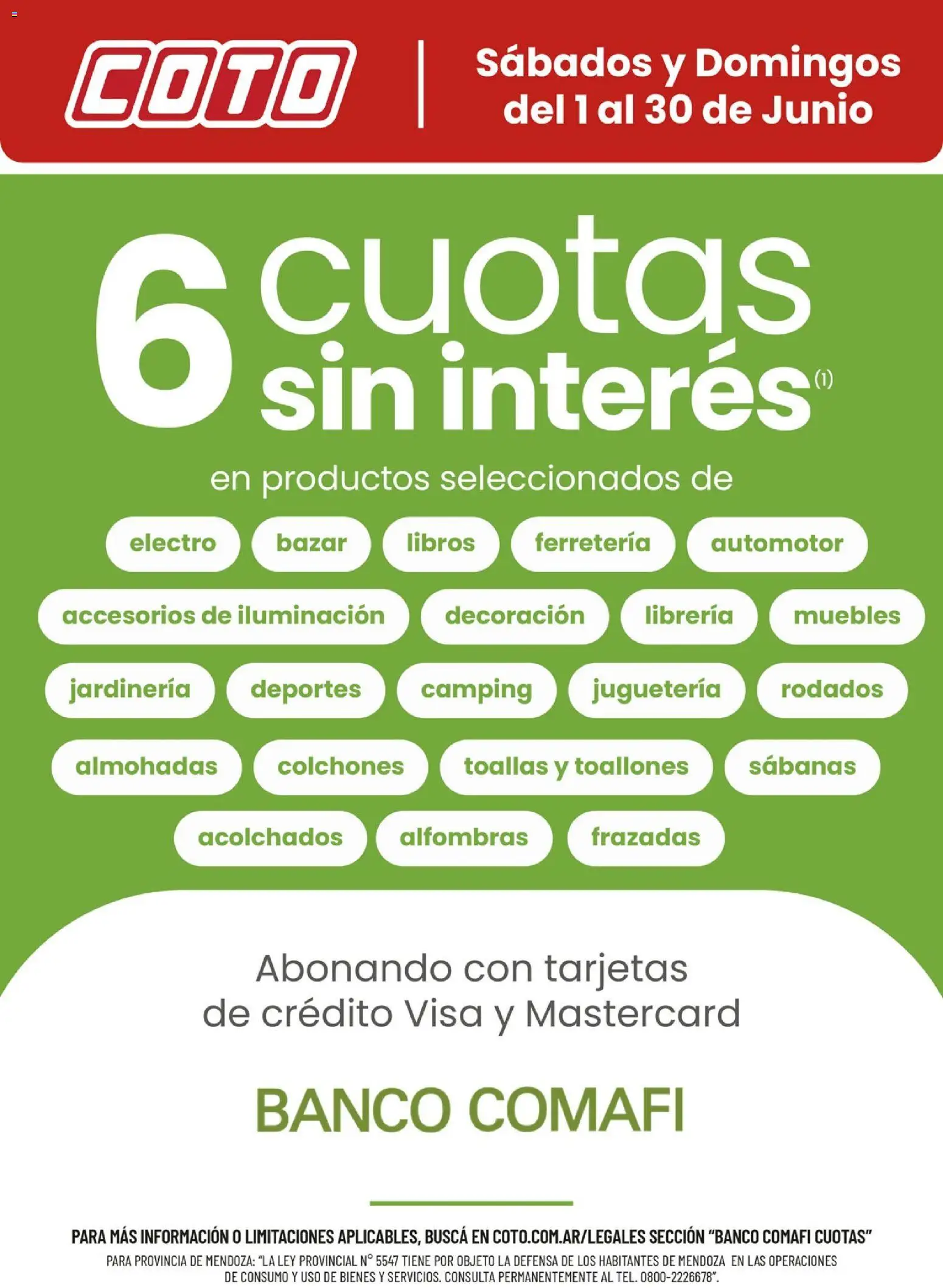 Vista previa del folleto de la tienda Coto válido desde el 01/06/2026 - Libros, Iluminación, Sabanas, Decoración, Toallas