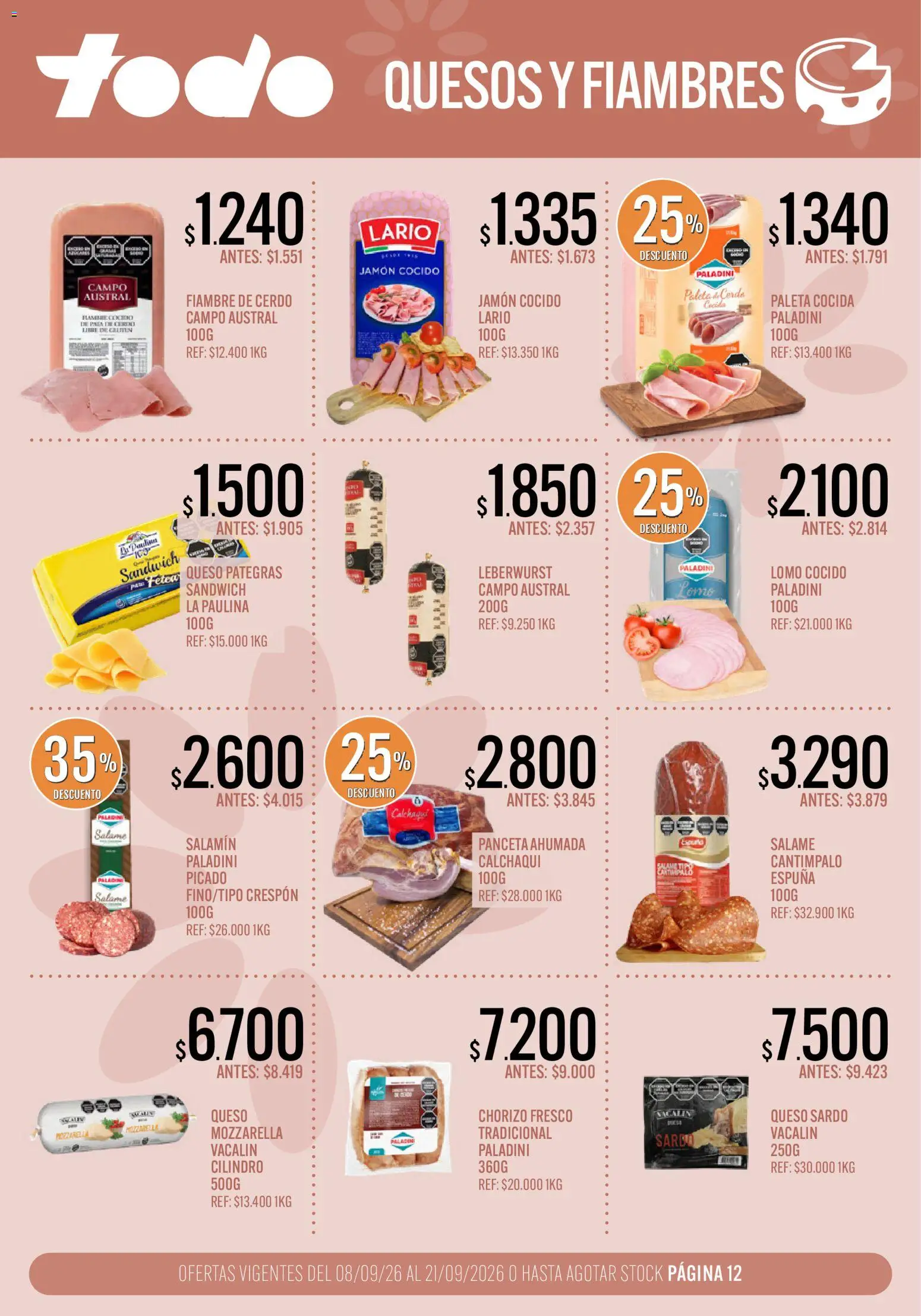 Vista previa del folleto de la tienda Supermercados TODO válido desde el 08/09/2026 