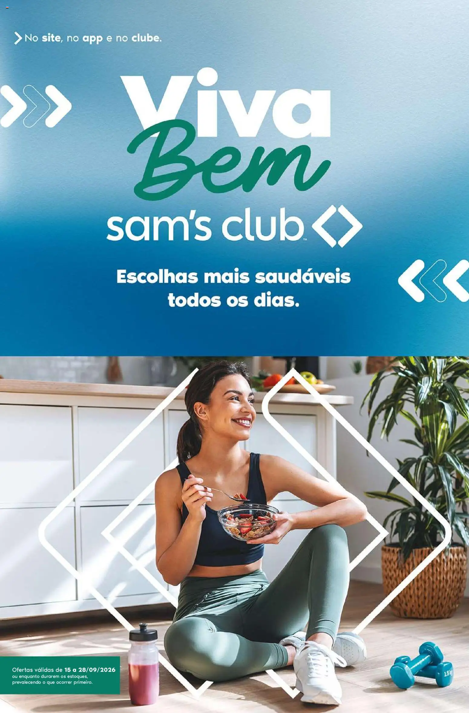 Pré-Visualização do folheto "Sam's Club ofertas Viva Bem" da loja Sam's Club válido a partir de 15/09/2026