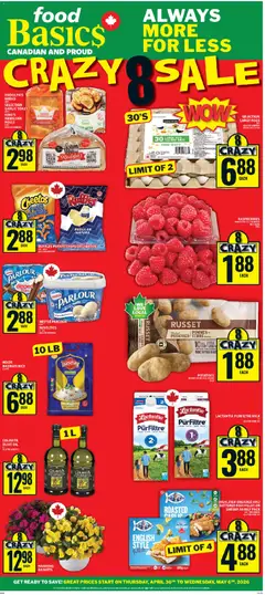 Un aperçu du dépliant Food Basics weekly flyer / circulaire du magasin Food Basics est valide à partir 30 avr. 2026