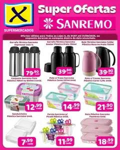 Pré-Visualização do folheto "X Supermercados ofertas Sanremo" da loja X Supermercados válido a partir de 31/07/2026
