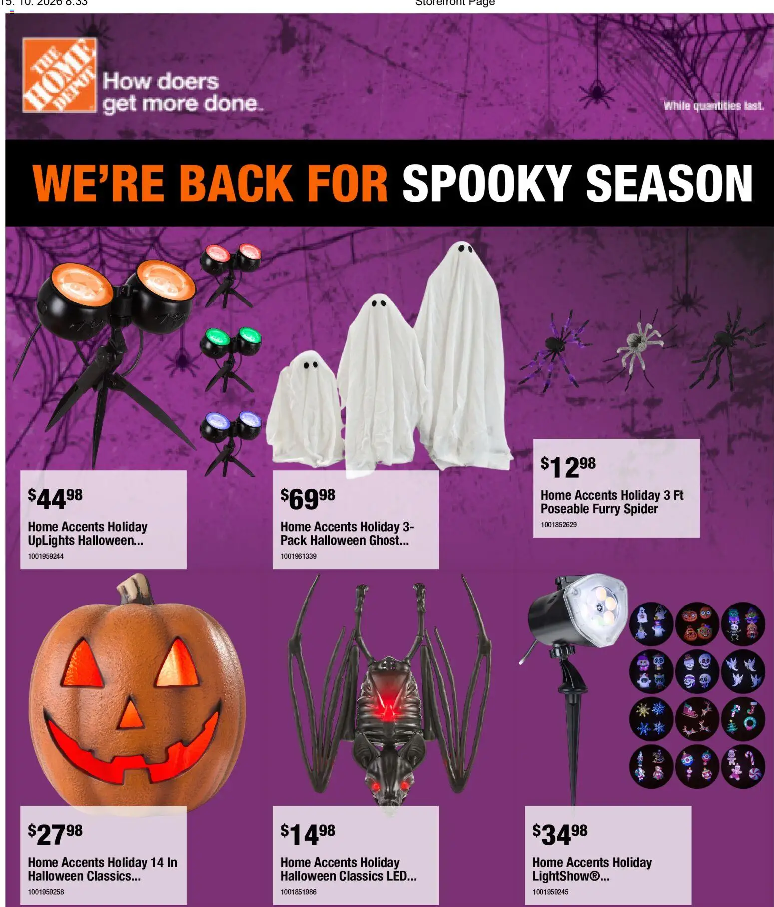 Preview of leaflet Home Depot flyer - Halloween from shop Home Depot is valid from Sep 25, 2026
