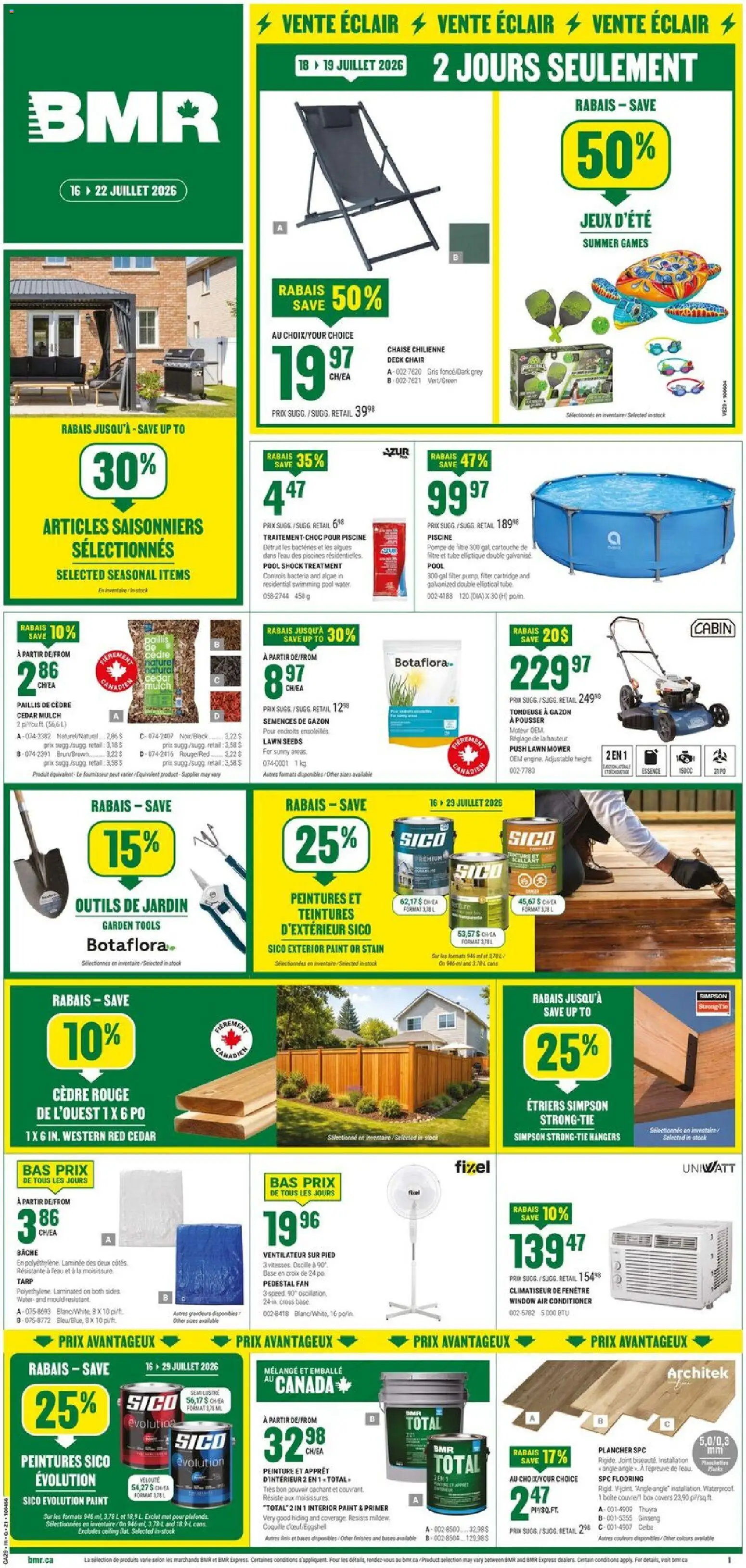Preview of leaflet BMR weekly flyer / circulaire from shop BMR is valid from Jul 16, 2026
