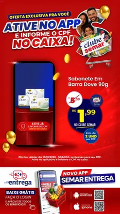 Pré-Visualização do folheto "Semar Supermercado ofertas App" da loja Semar Supermercado válido a partir de 10/10/2026