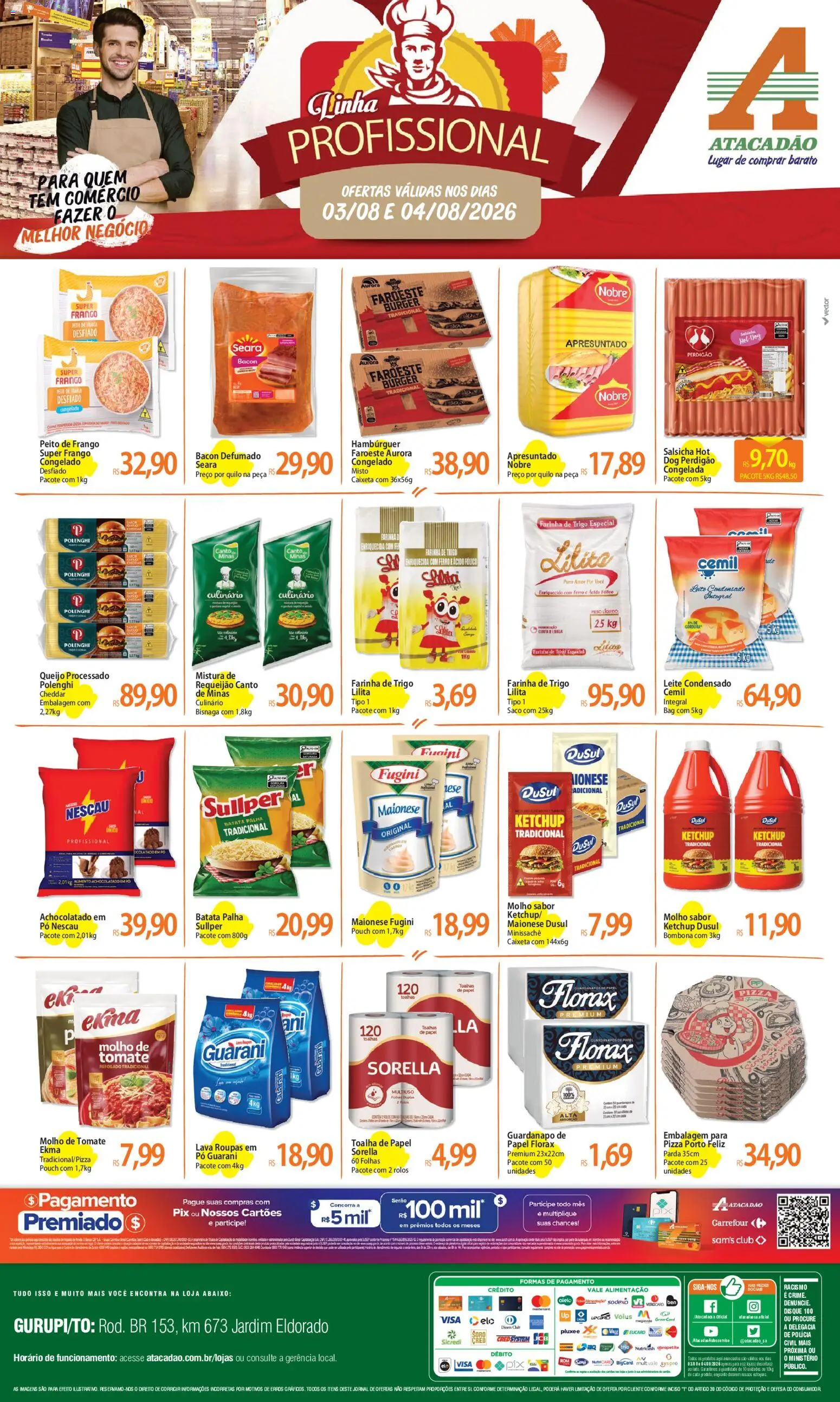 Pré-Visualização do folheto "Atacadão ofertas - TO" da loja Atacadão válido a partir de 03/08/2026