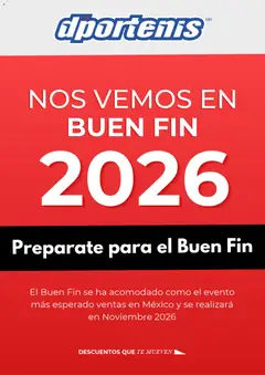 Vista previa las ofertas de la tienda Dportenis - Dportenis Buen Fin aviso desde el 08/10/2026 
