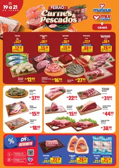 Pré-Visualização do folheto "Mateus ofertas Feirão de Carnes e Pescados" da loja Mateus válido a partir de 19/06/2026