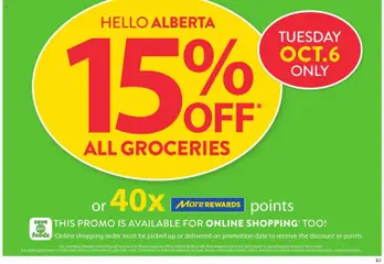 Preview of leaflet Save on foods weekly flyer / circulaire from shop Save on foods is valid from Oct 01, 2026