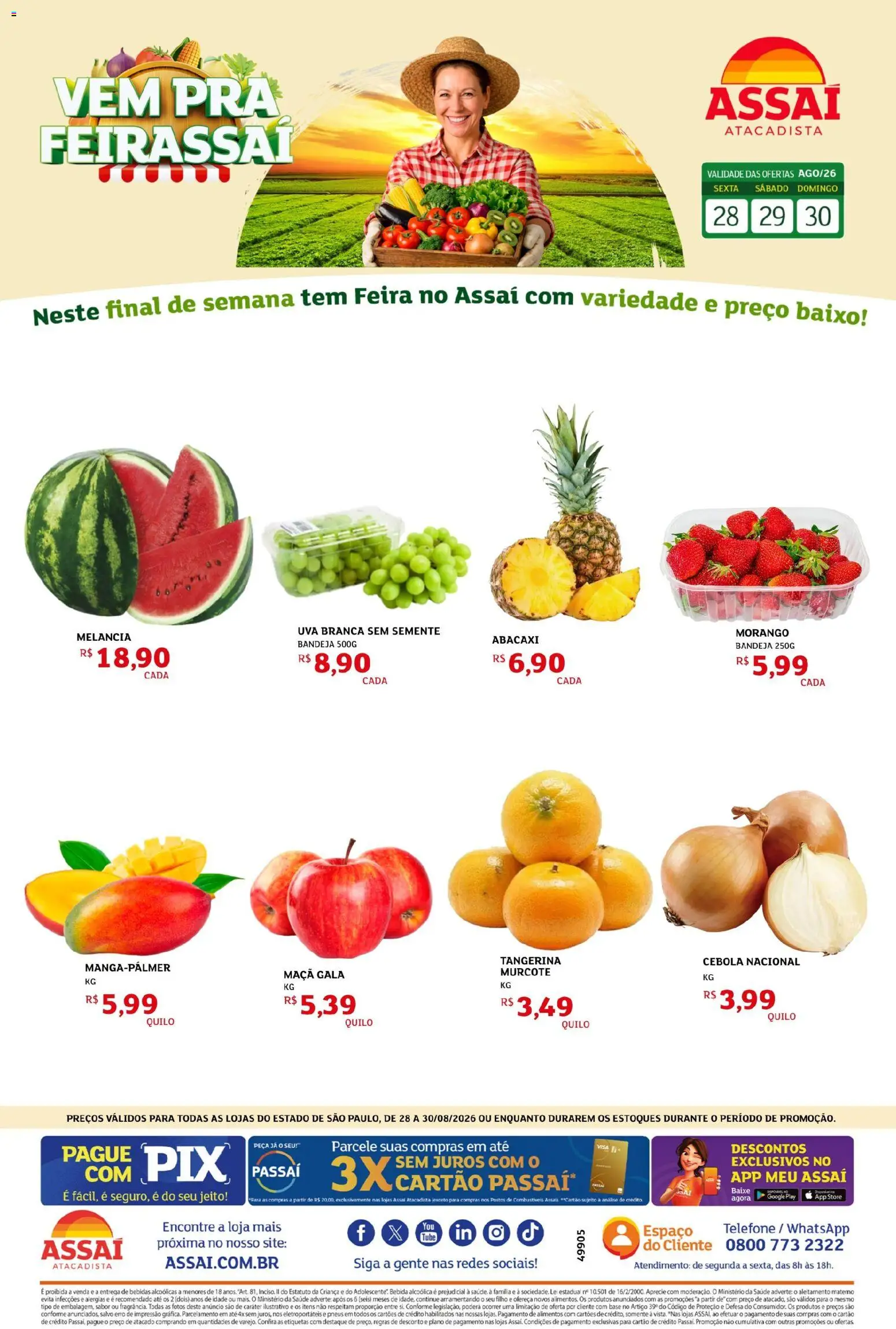 Pré-Visualização do folheto "Assaí Atacadista ofertas - SP" da loja Assaí Atacadista válido a partir de 28/08/2026