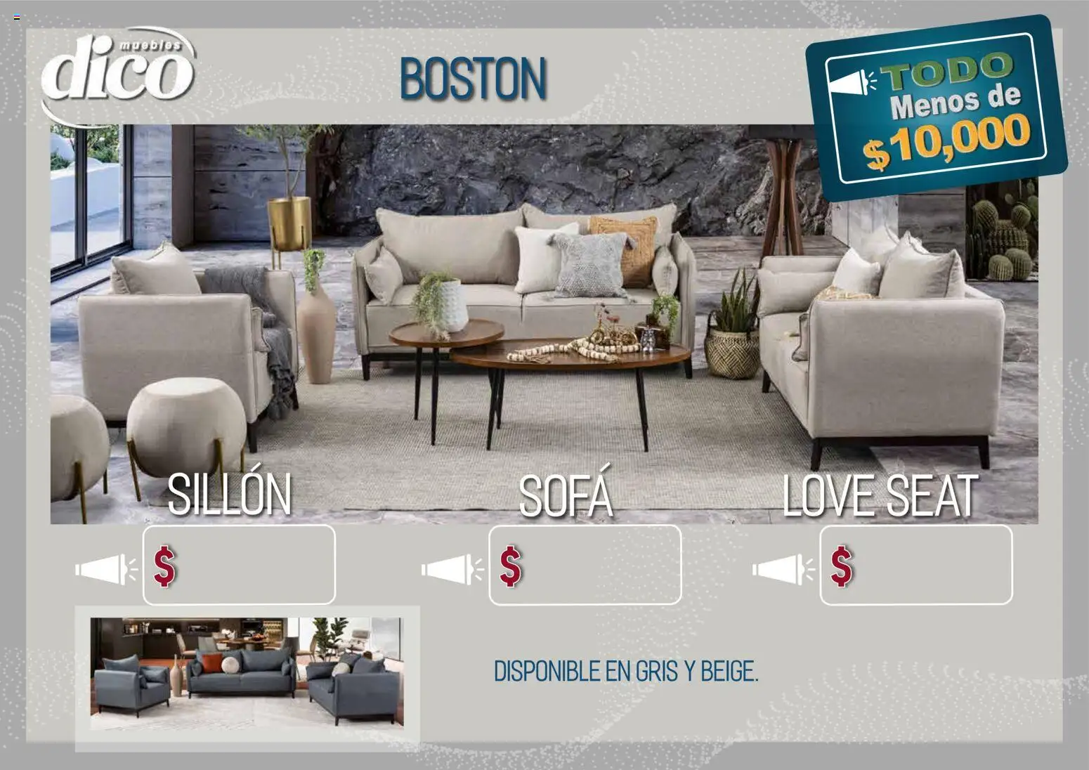 Vista previa las ofertas de la tienda Muebles Dico - Muebles Dico catálogo Todo menos de 10000 Pacifico desde el 09/04/2026 - Sillón, Sofá