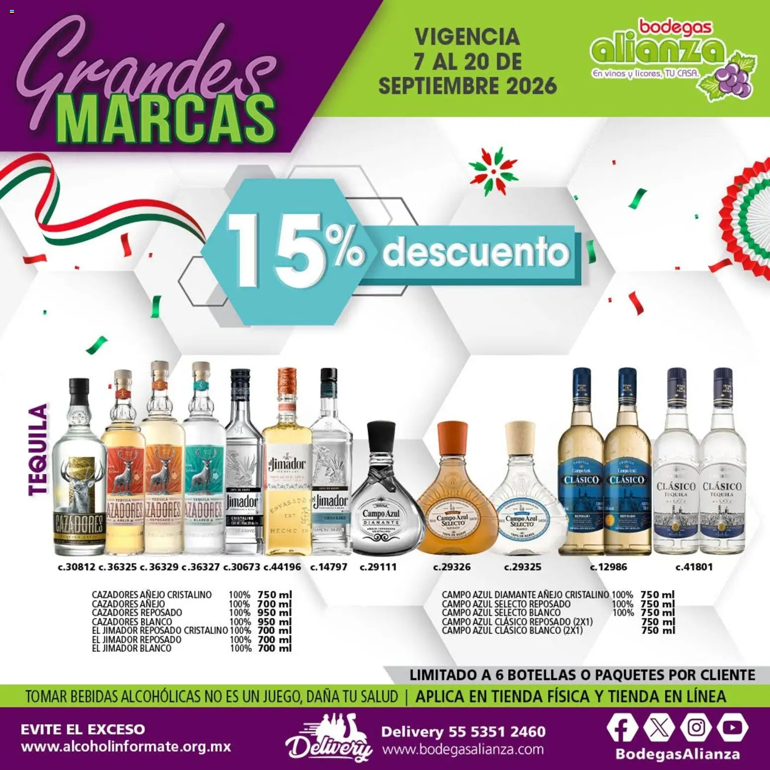 Vista previa las ofertas de la tienda Bodegas Alianza - Bodegas Alianza catálogo Grandes Marcas desde el 07/09/2026 