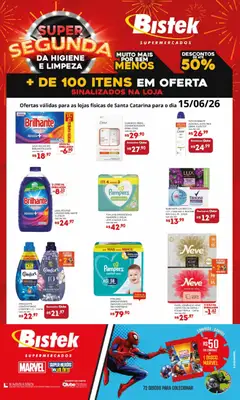 Pré-Visualização do folheto "Bistek Supermercados ofertas Super Segunda" da loja Bistek Supermercados válido a partir de 15/06/2026