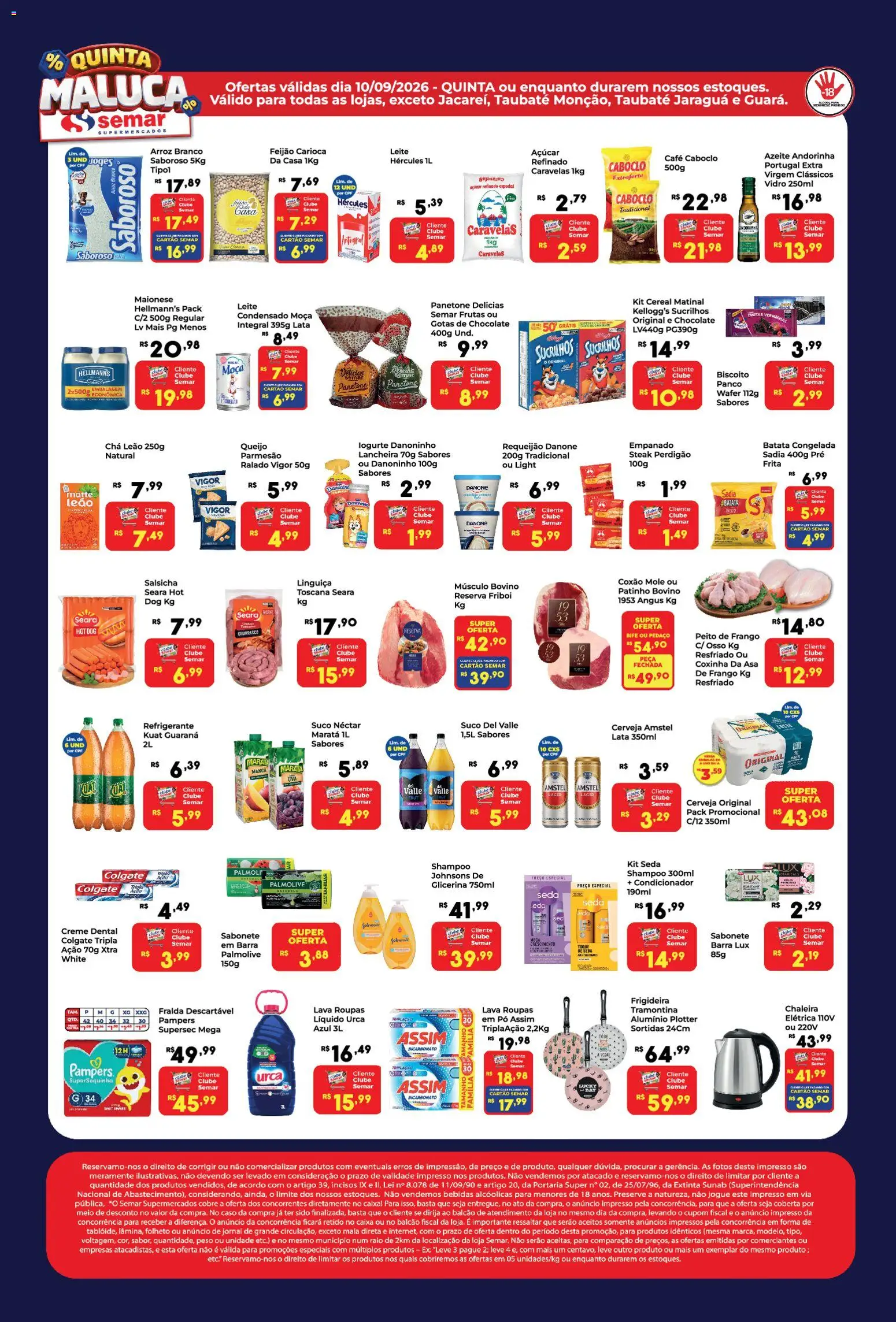 Pré-Visualização do folheto "Semar Supermercado - Ofertas da semana" da loja Semar Supermercado válido a partir de 10/09/2026