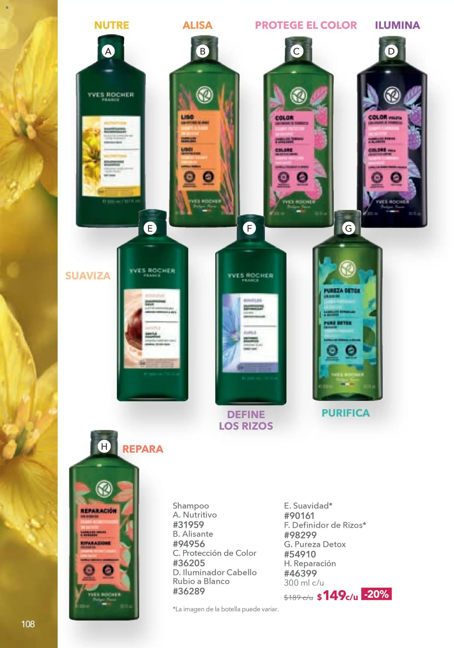 Vista previa las ofertas de la tienda Yves Rocher - Campaña 4 2026 desde el 03/03/2026 - Shampoo, Botella, Iluminador