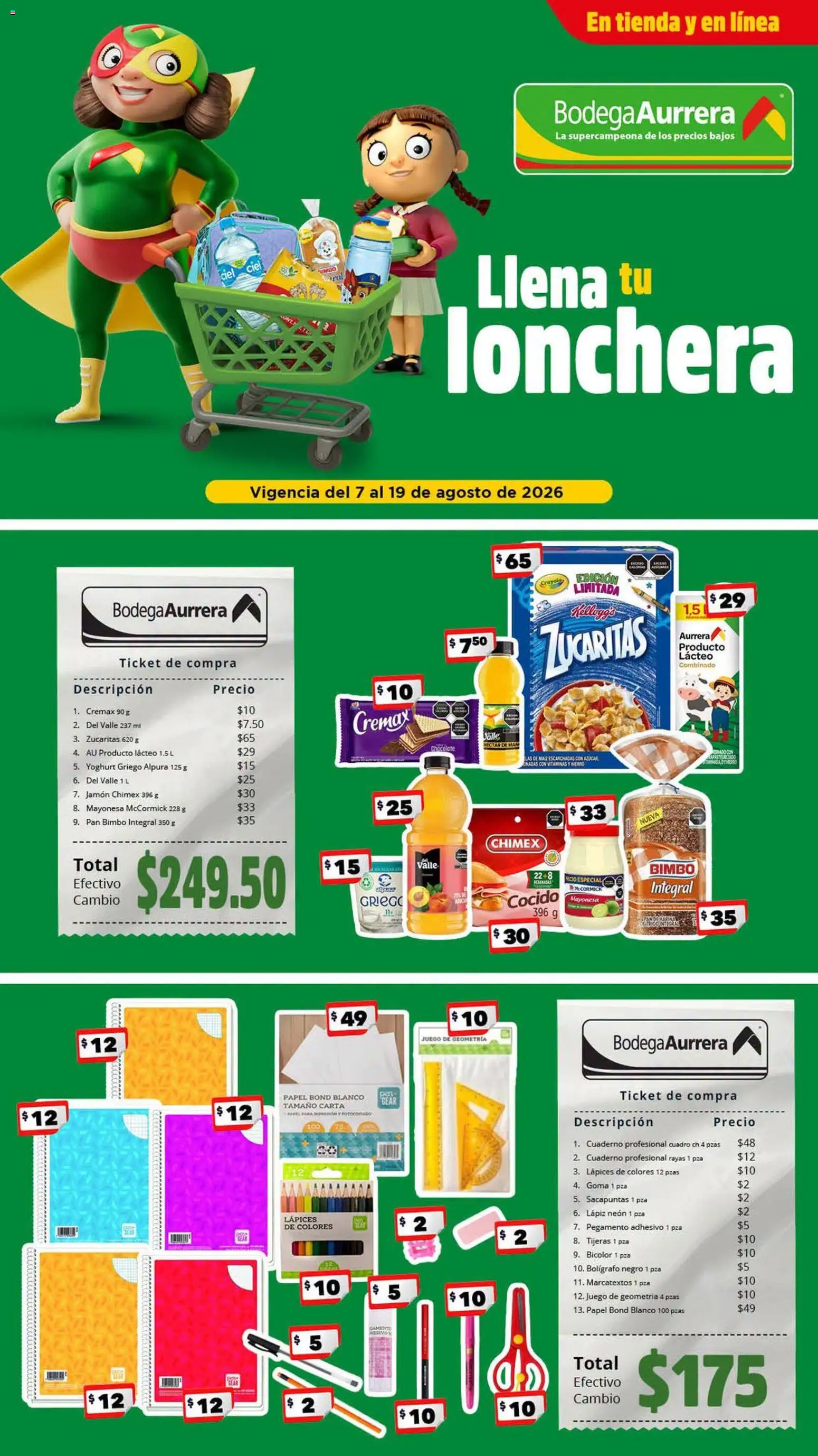 Vista previa las ofertas de la tienda Bodega Aurrerá - Bodega Aurrerá folleto Llena tu lonchera desde el 07/08/2026 
