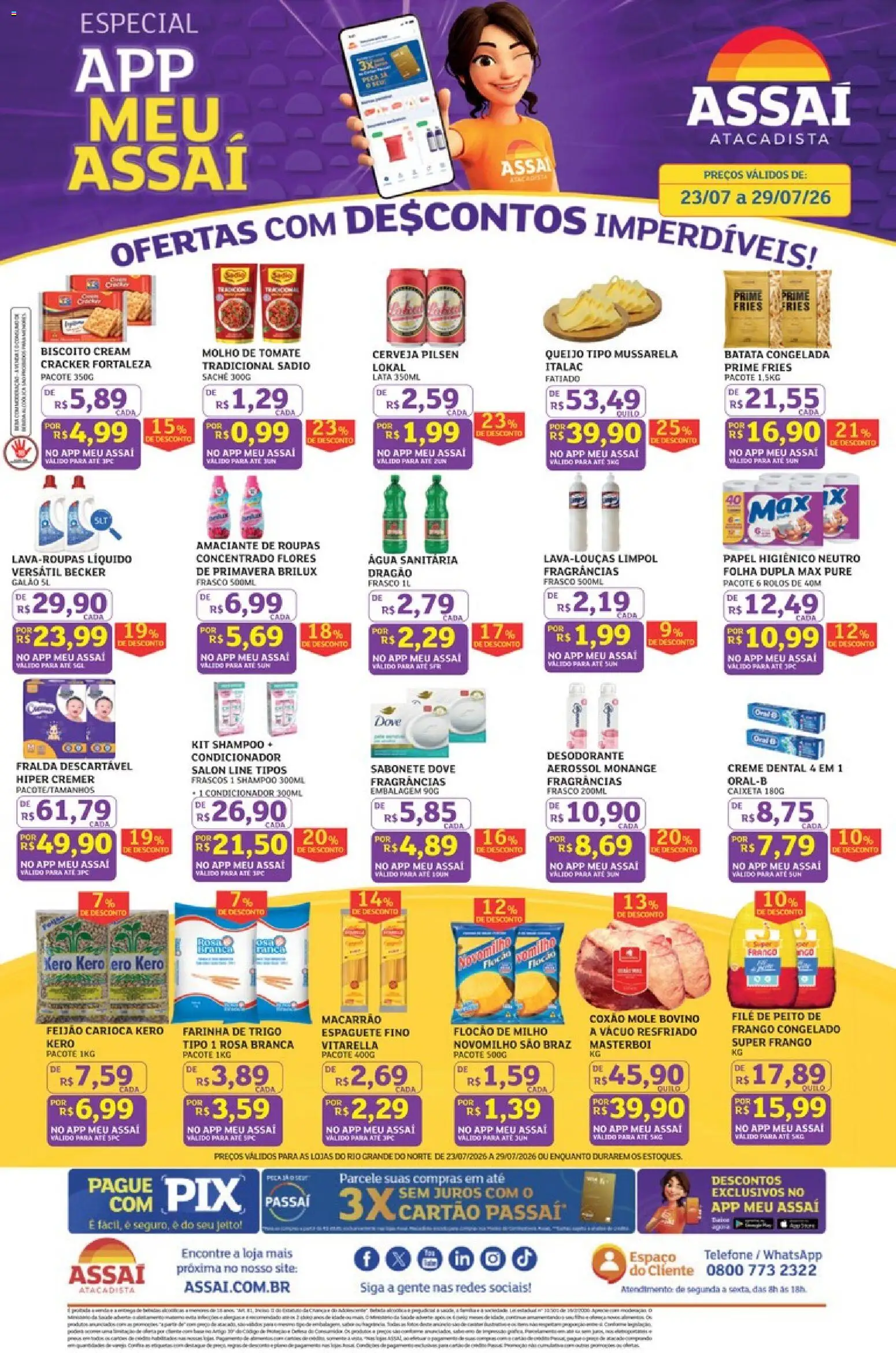 Pré-Visualização do folheto "Assaí Atacadista ofertas - RN" da loja Assaí Atacadista válido a partir de 23/07/2026