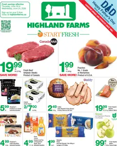 Preview of leaflet Highland Farms weekly flyer / circulaire from shop Highland Farms is valid from Jun 18, 2026