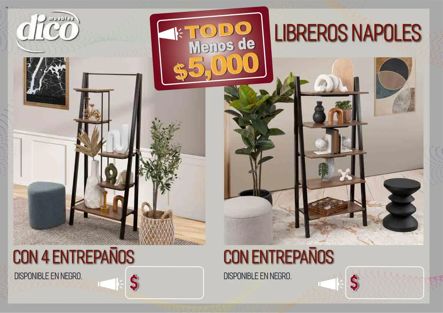 Vista previa las ofertas de la tienda Muebles Dico - Muebles Dico catálogo Todo menos de 5000 Pacifico desde el 09/04/2026 