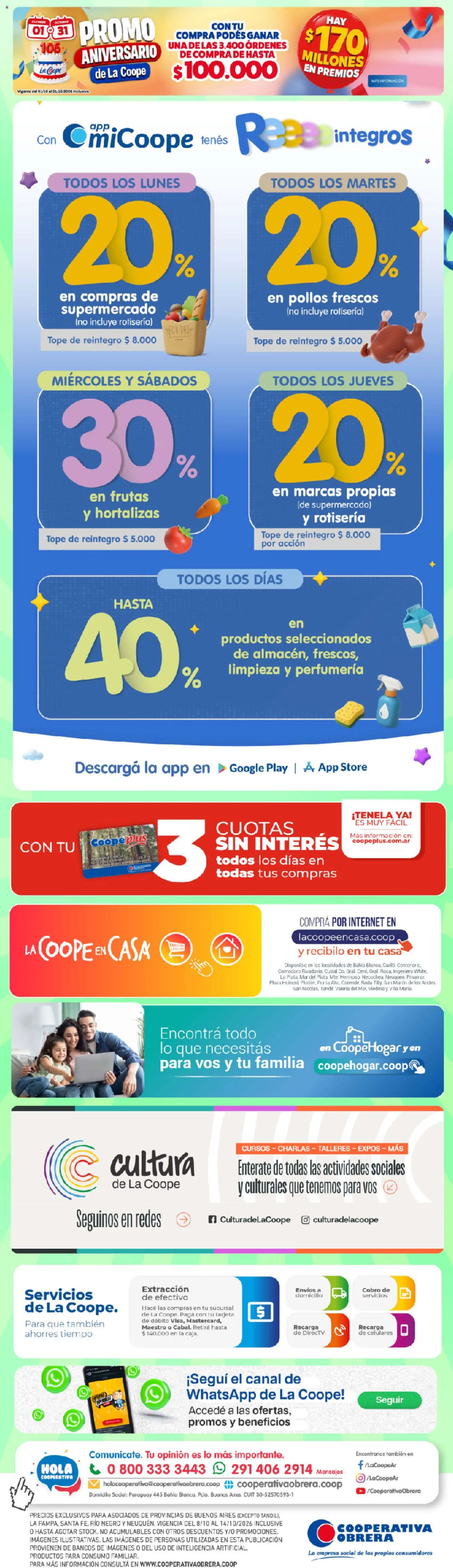 Vista previa del folleto de la tienda Cooperativa Obrera válido desde el 08/10/2026 