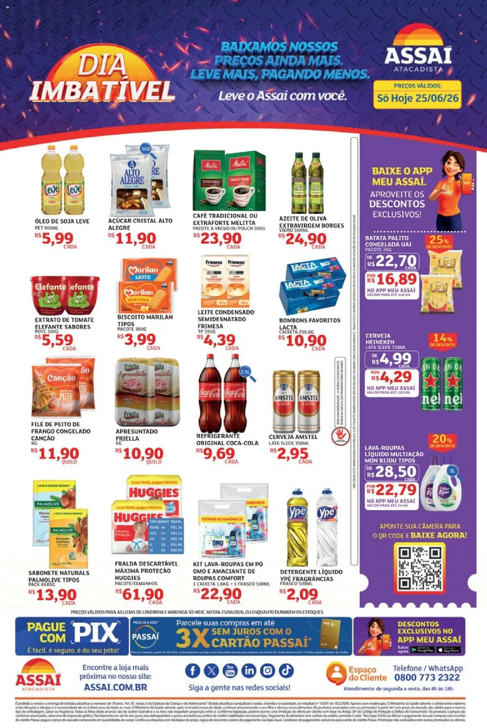 Pré-Visualização do folheto "Assaí Atacadista ofertas - PR" da loja Assaí Atacadista válido a partir de 25/06/2026