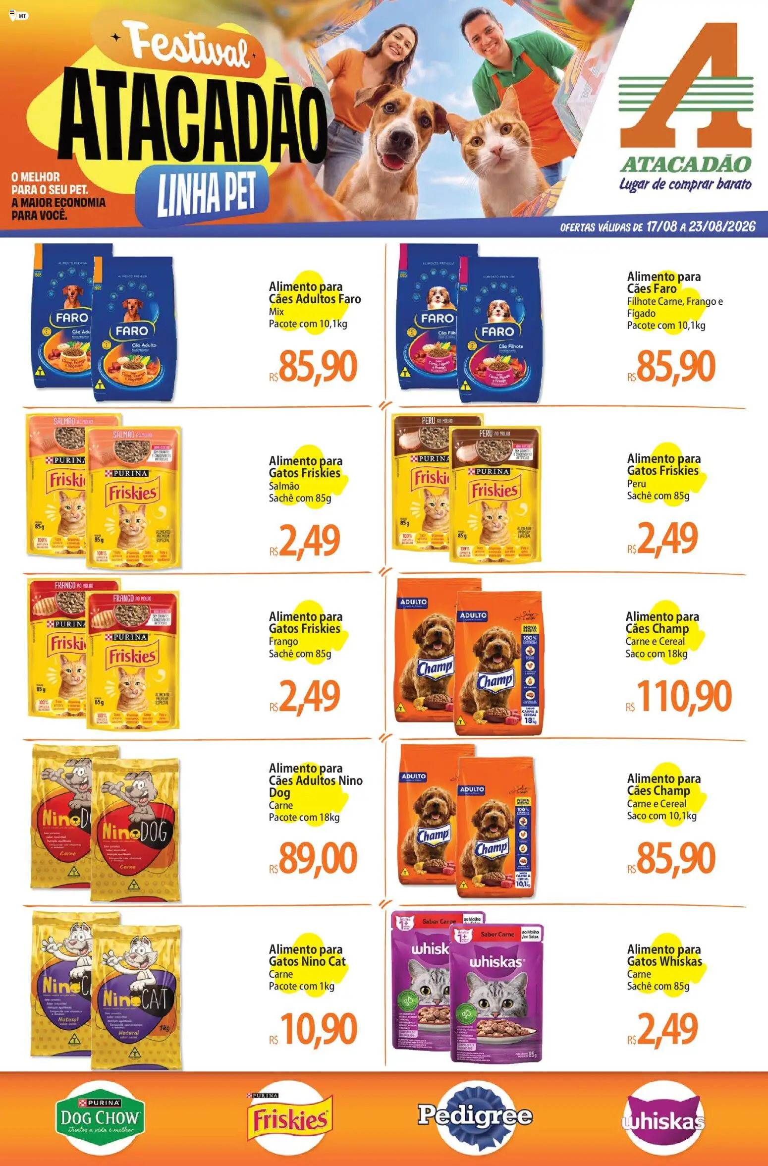 Pré-Visualização do folheto "Atacadão ofertas - MT" da loja Atacadão válido a partir de 17/08/2026 - Peru, Carne, Frango, Fígado, Salmão, Salsa