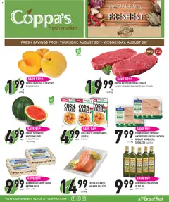 Un aperçu du dépliant Coppas Fresh Market weekly flyer / circulaire du magasin Coppas Fresh Market est valide à partir 20 août 2026