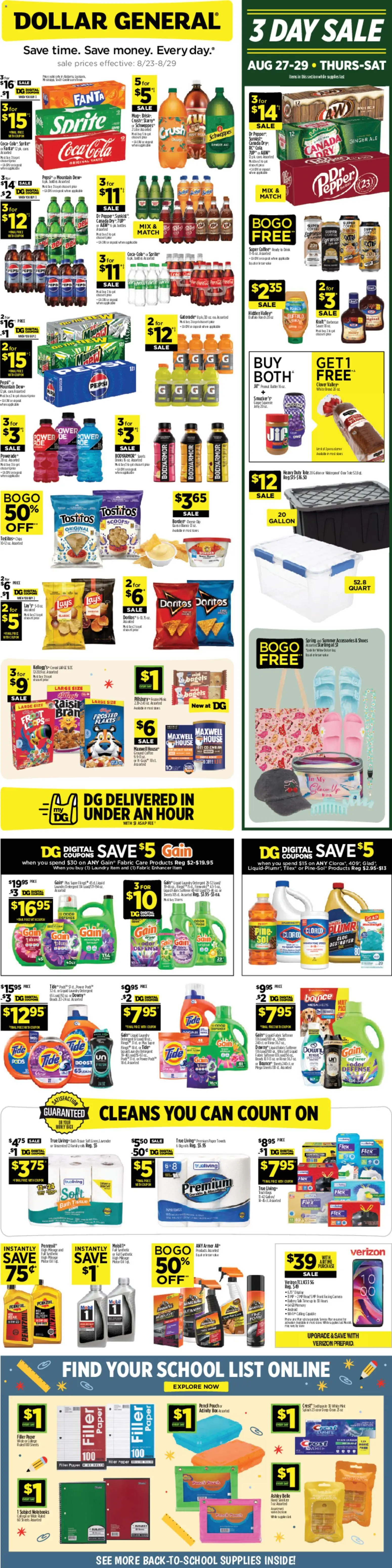 Ad Preview of Dollar General Dollar General Weekly Ad - TX from 08/23/2026