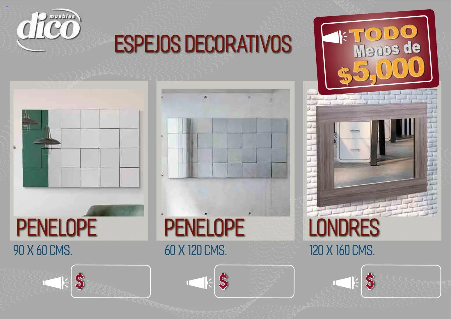 Vista previa las ofertas de la tienda Muebles Dico - Muebles Dico catálogo Todo menos de 5000 Pacifico desde el 09/04/2026 