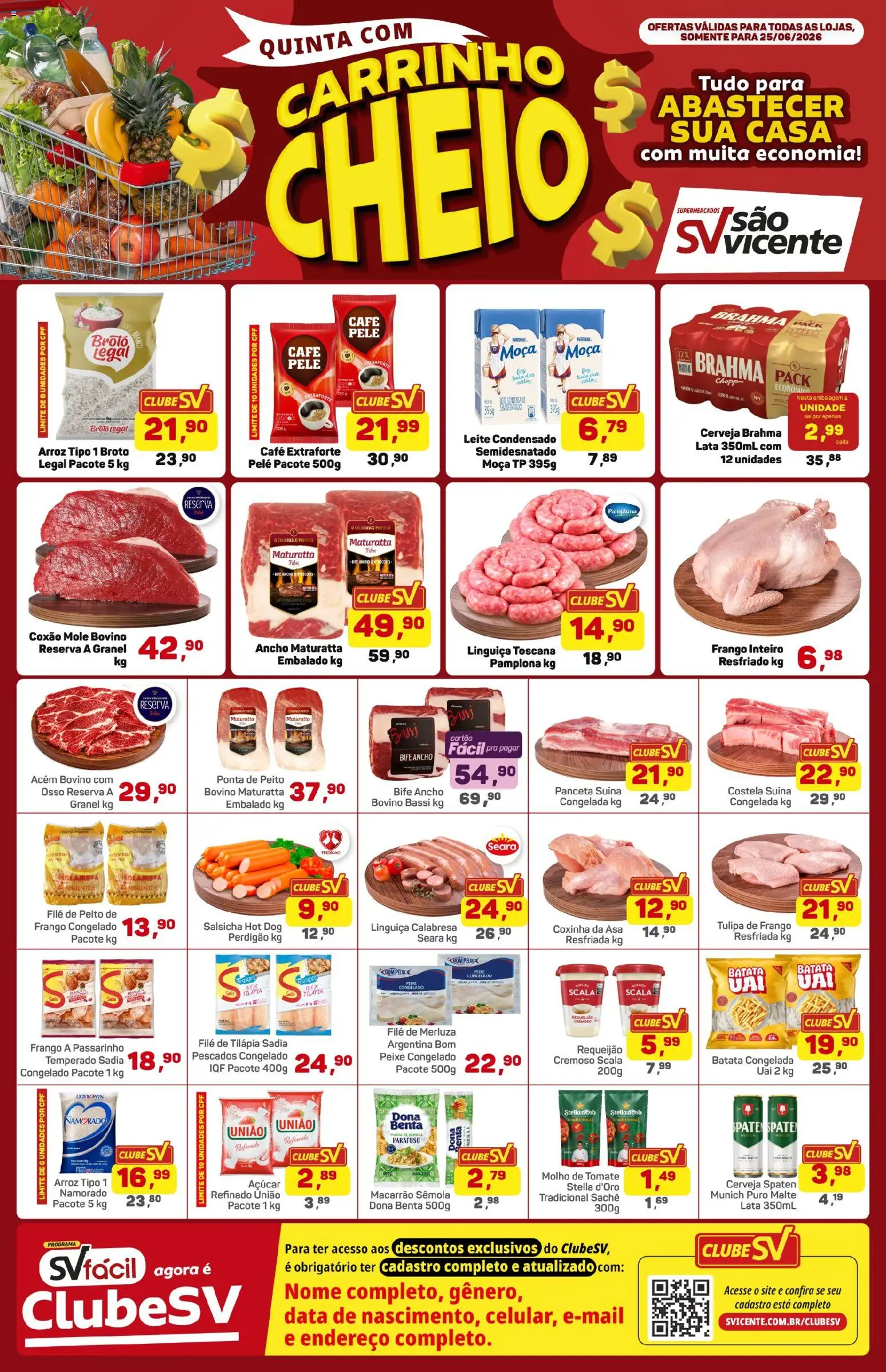 Pré-Visualização do folheto "Supermercados São Vicente - Ofertas da semana" da loja Supermercados São Vicente válido a partir de 25/06/2026