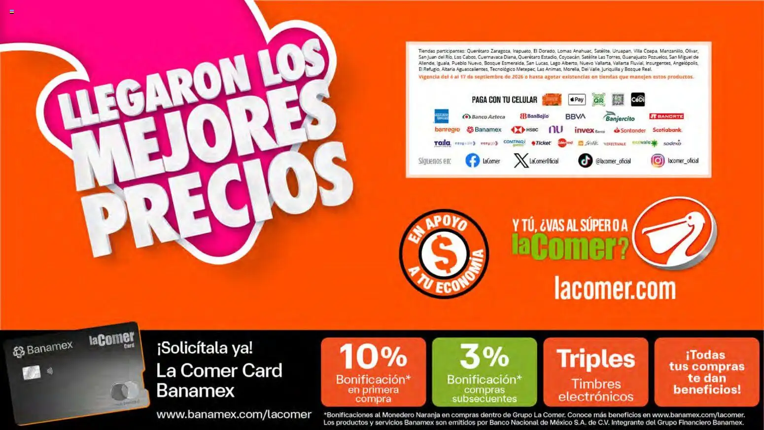 Vista previa las ofertas de la tienda La Comer - La Comer folleto desde el 04/09/2026 