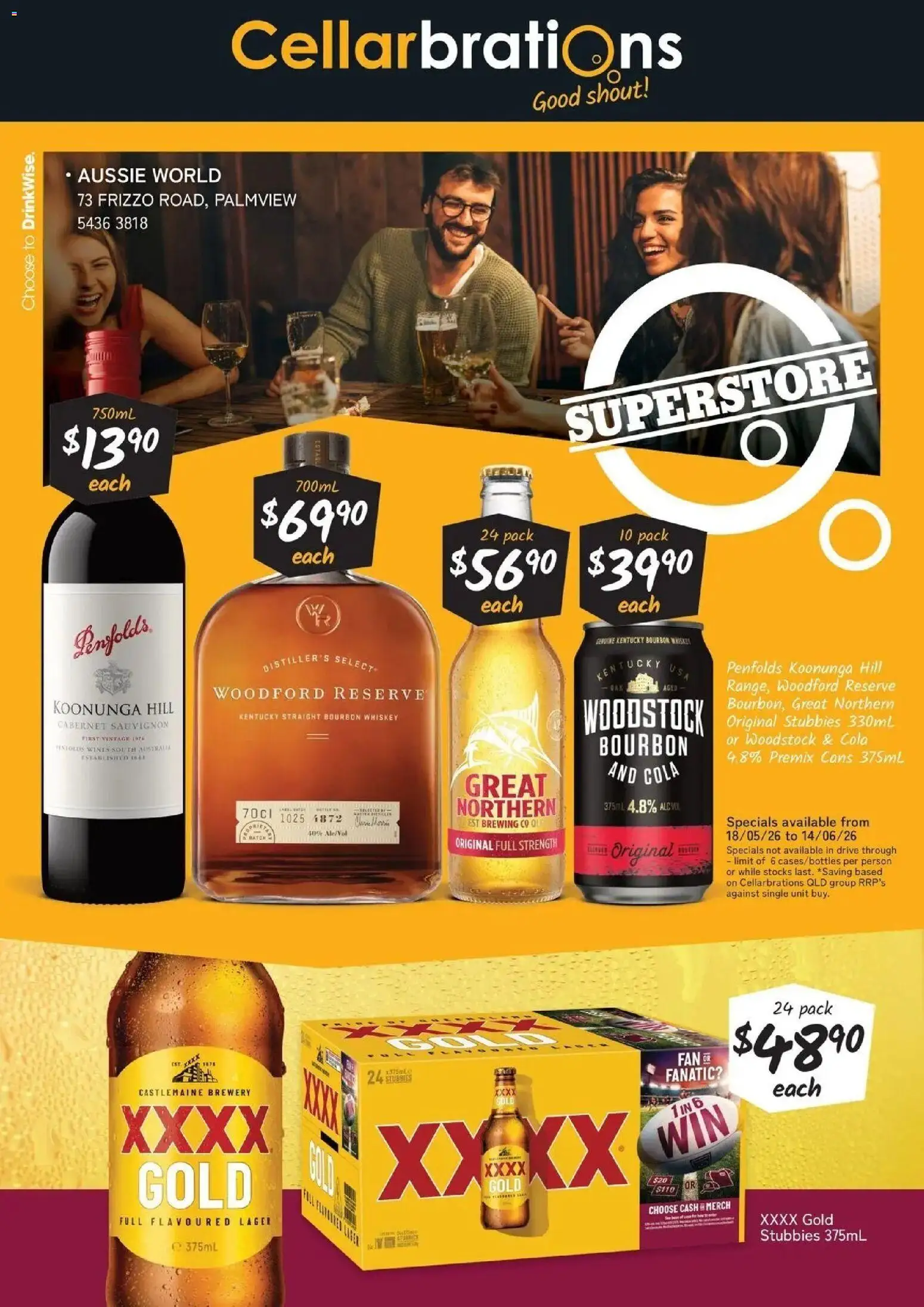 Preview of catalogue Cellarbrations catalogue QLD SS from shop Cellarbrations valid 17/05/2026 - Bourbon, Whiskey, Fan