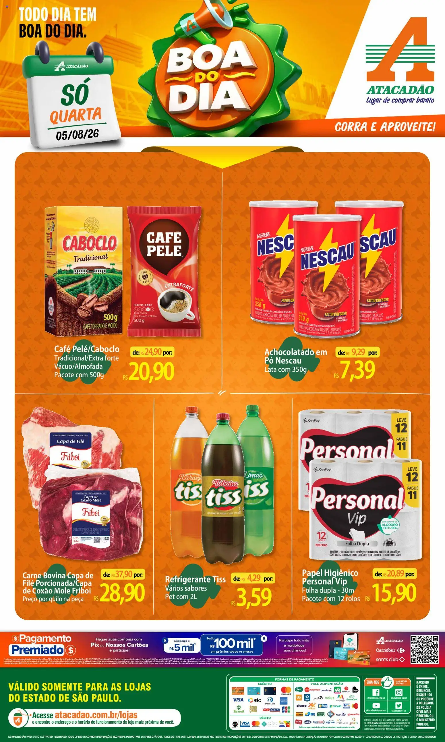 Pré-Visualização do folheto "Atacadão ofertas - SP" da loja Atacadão válido a partir de 05/08/2026