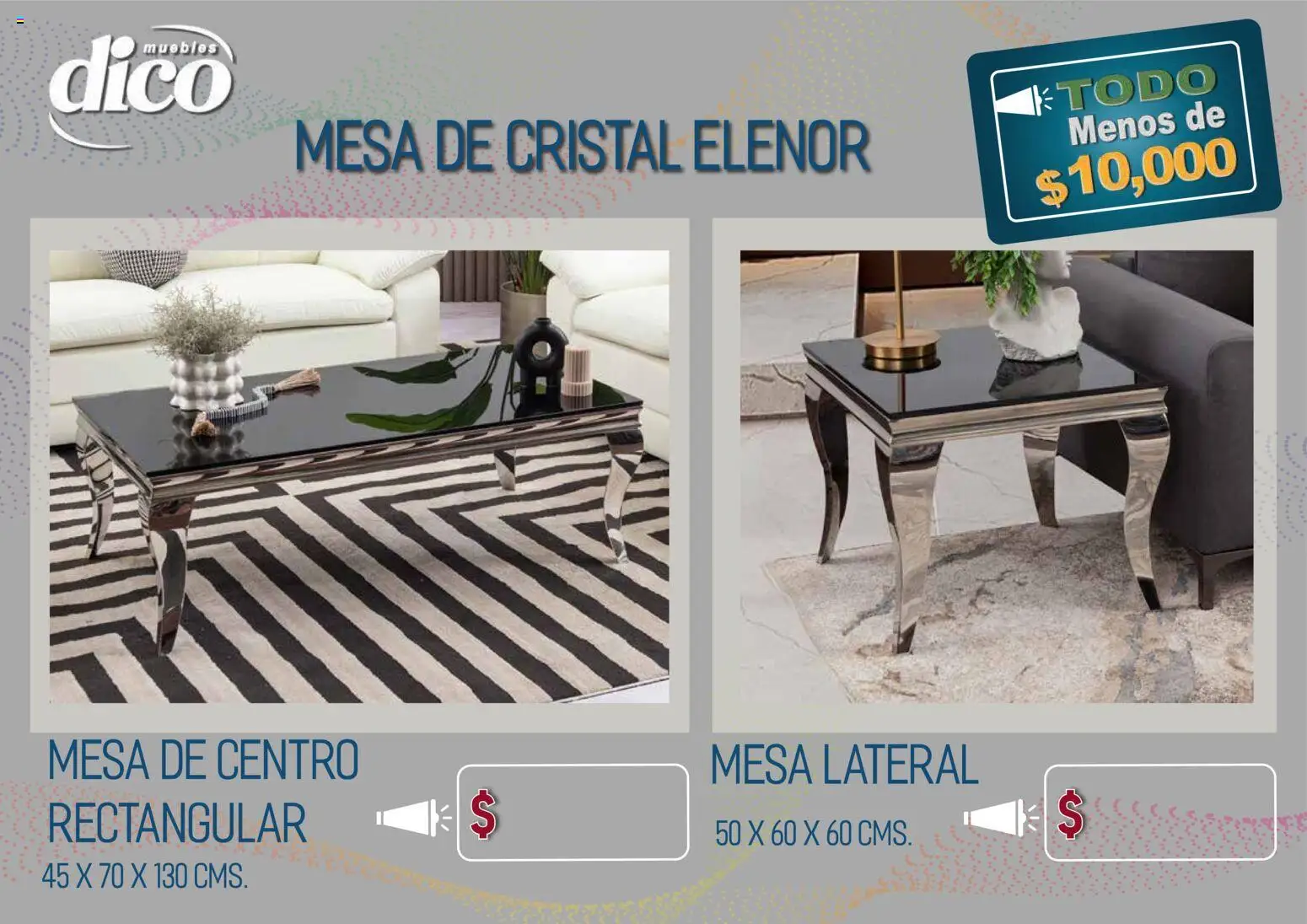 Vista previa las ofertas de la tienda Muebles Dico - Muebles Dico catálogo Todo menos de 10000 Pacifico desde el 09/04/2026 - Mesa, Mesa de centro