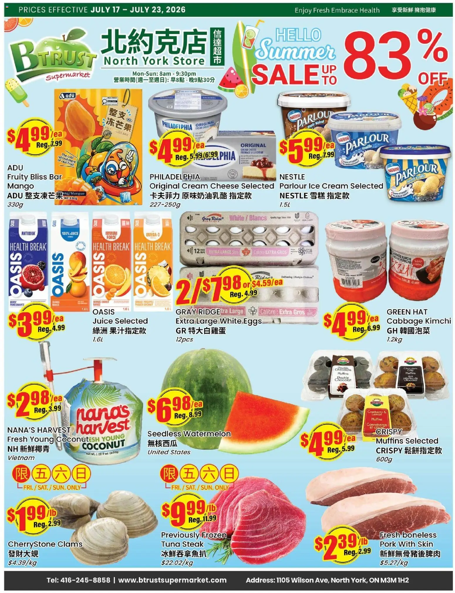 Preview of leaflet Btrust Supermarket weekly flyer - Wilson from shop Btrust Supermarket is valid from Jul 17, 2026