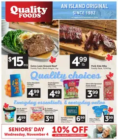 Preview of leaflet Quality Foods weekly flyer / circulaire from shop Quality Foods is valid from Oct 29, 2026
