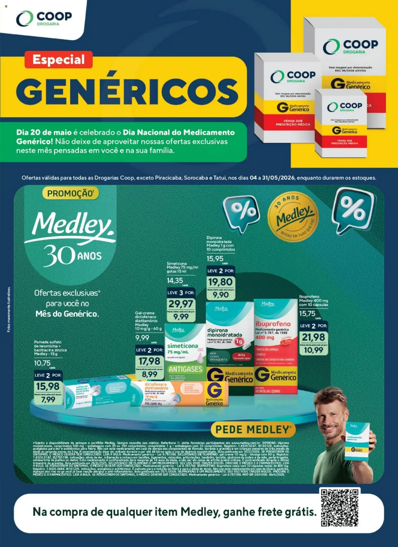Pré-Visualização do folheto "Coop ofertas Drogaria Genéricos" da loja Coop válido a partir de 04/05/2026