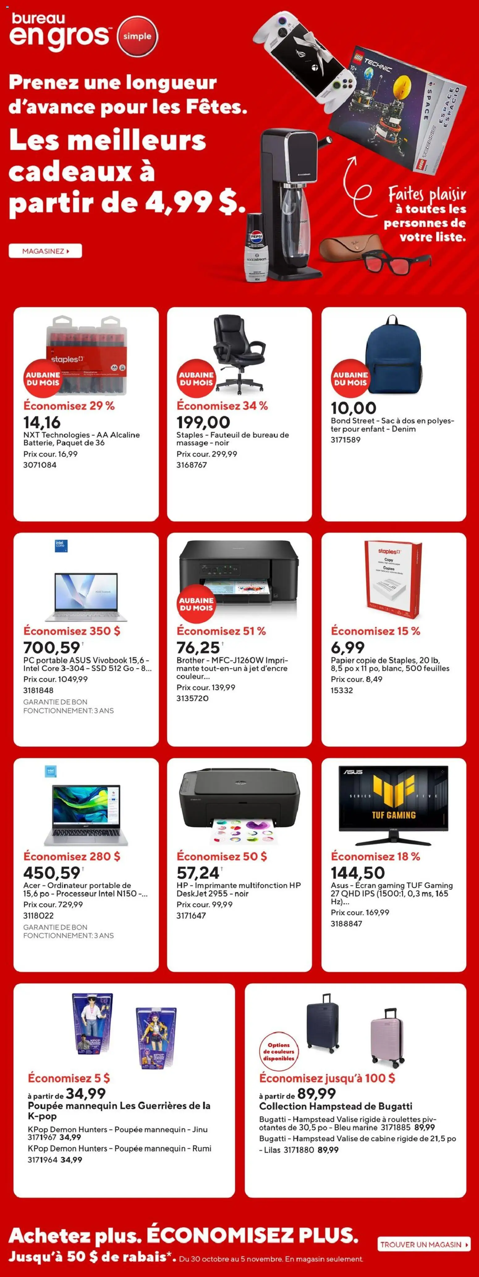 Preview of leaflet Staples circulaire from shop Staples is valid from Oct 30, 2026