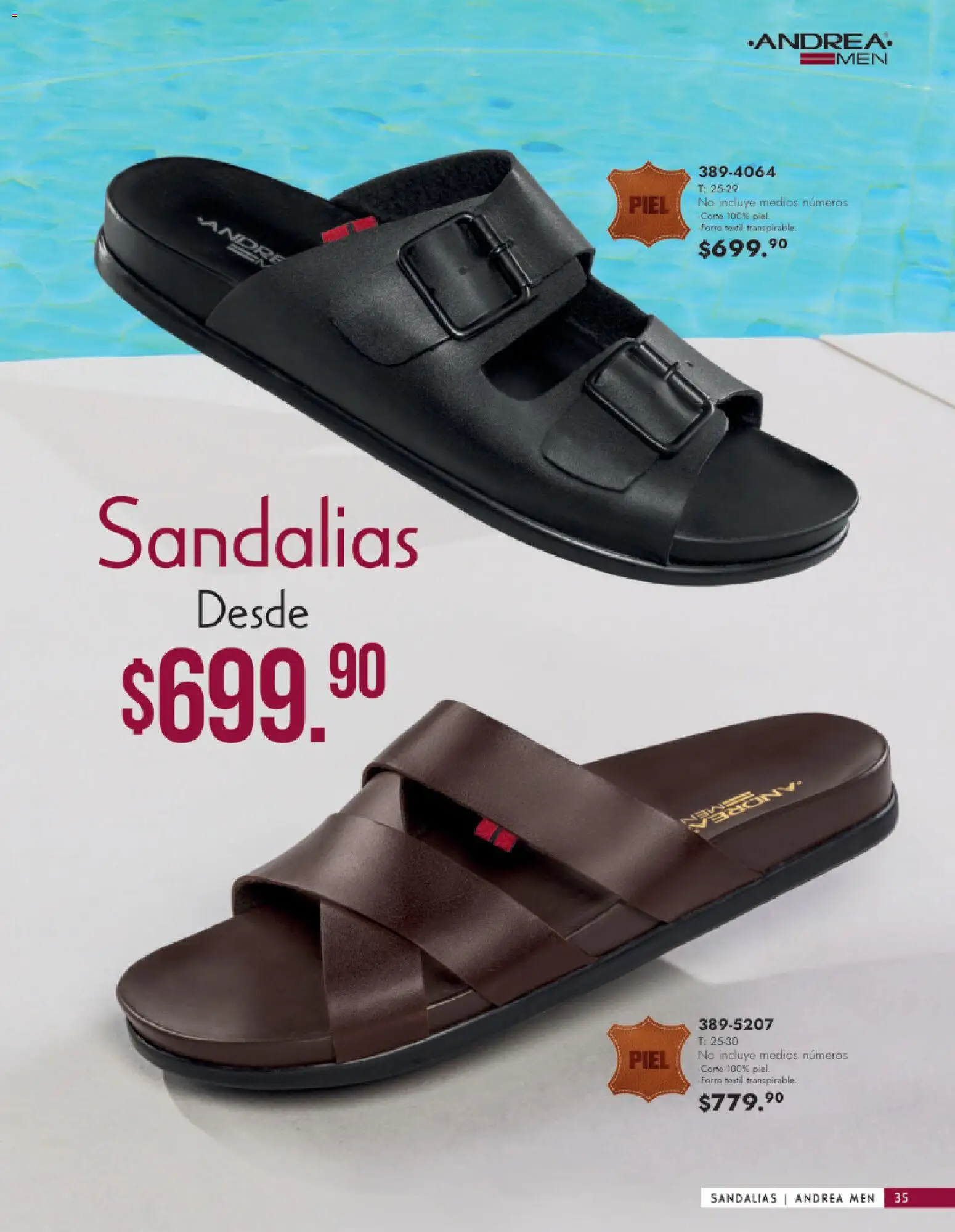 Vista previa las ofertas de la tienda Andrea - Catálogo Calzado Caballero desde el 25/01/2026 - Sandalias