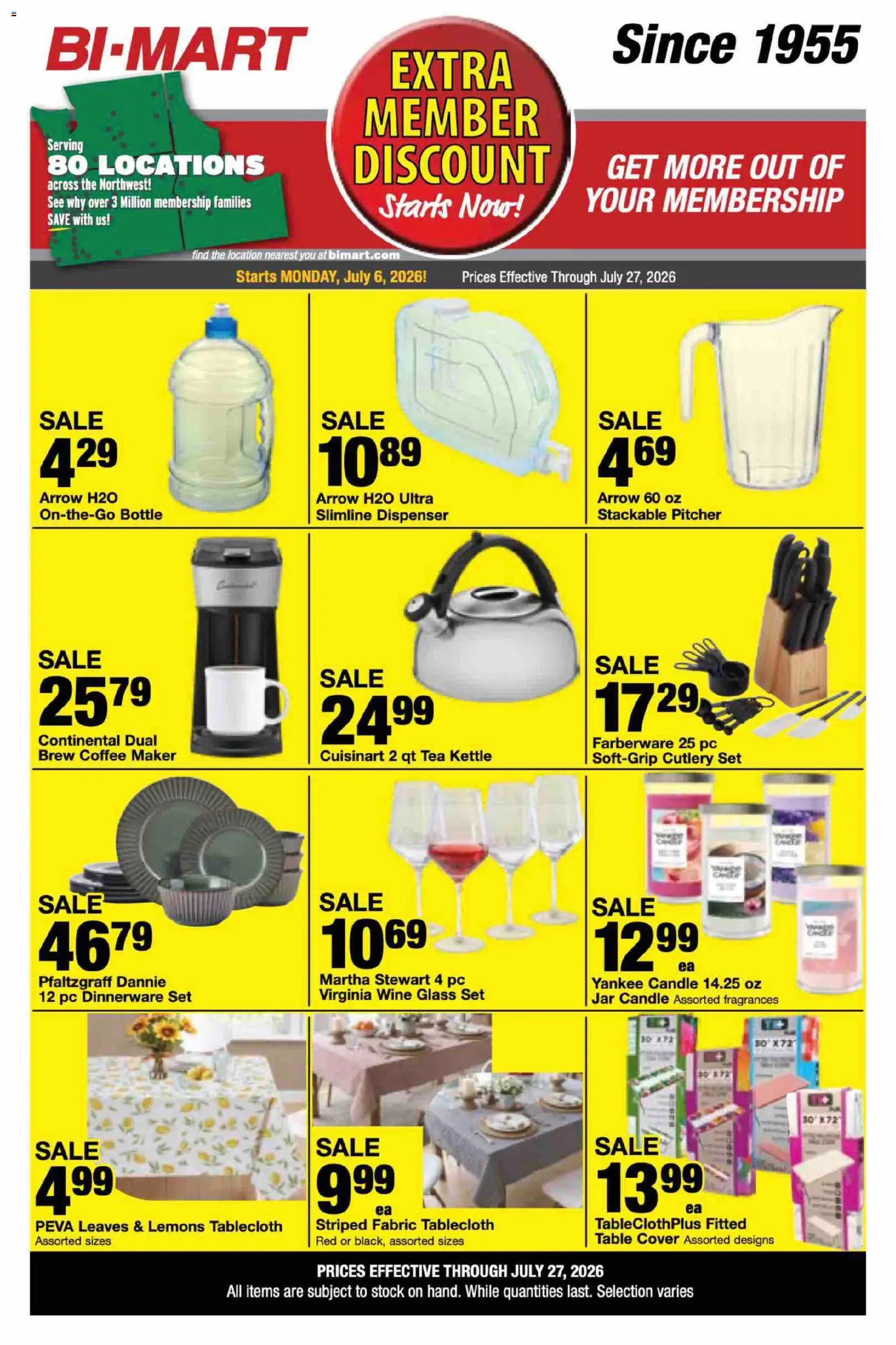 Ad Preview of Bi-Mart Bi-Mart Extra Member Discount from 07/06/2026
