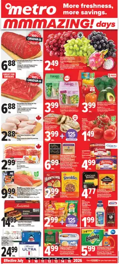 Un aperçu du dépliant Metro weekly flyer - Trois-Pistoles du magasin Metro est valide à partir 9 juill. 2026