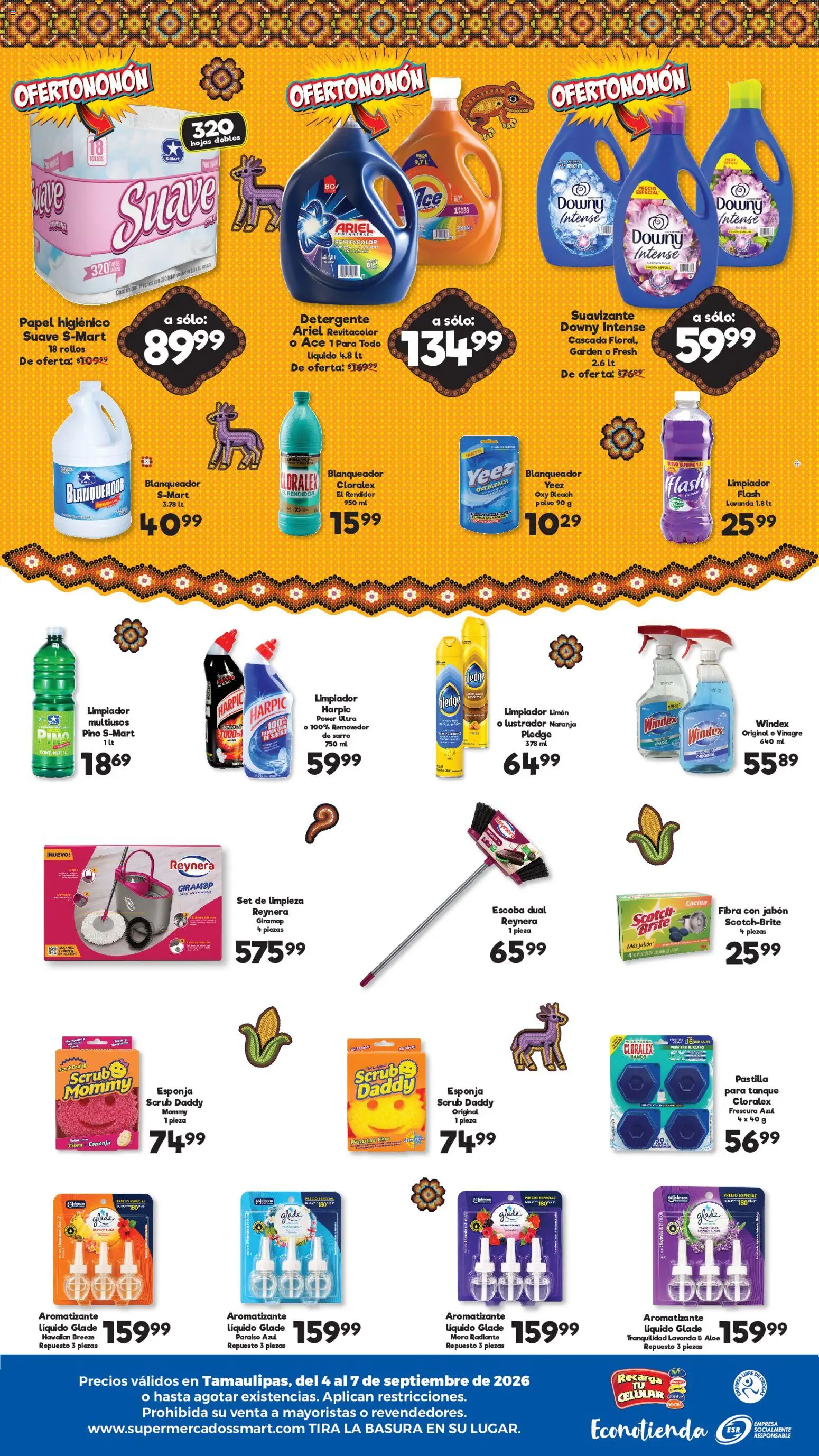Vista previa las ofertas de la tienda S-Mart - S-Mart folleto Ofertas de feria Matamoros, Nuevo Laredo, Reynosa desde el 04/09/2026 