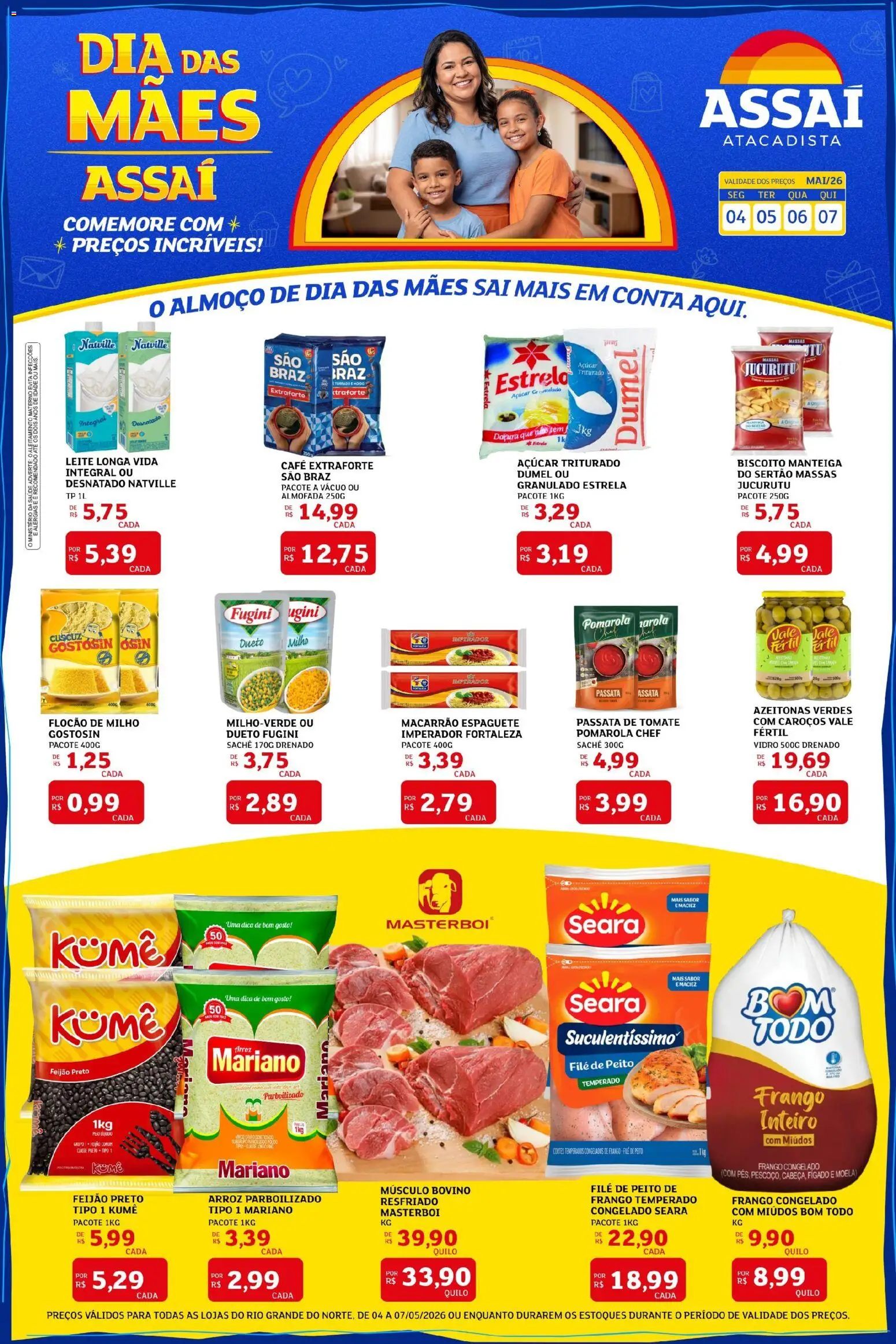 Pré-Visualização do folheto "Assaí Atacadista ofertas - RN" da loja Assaí Atacadista válido a partir de 04/05/2026