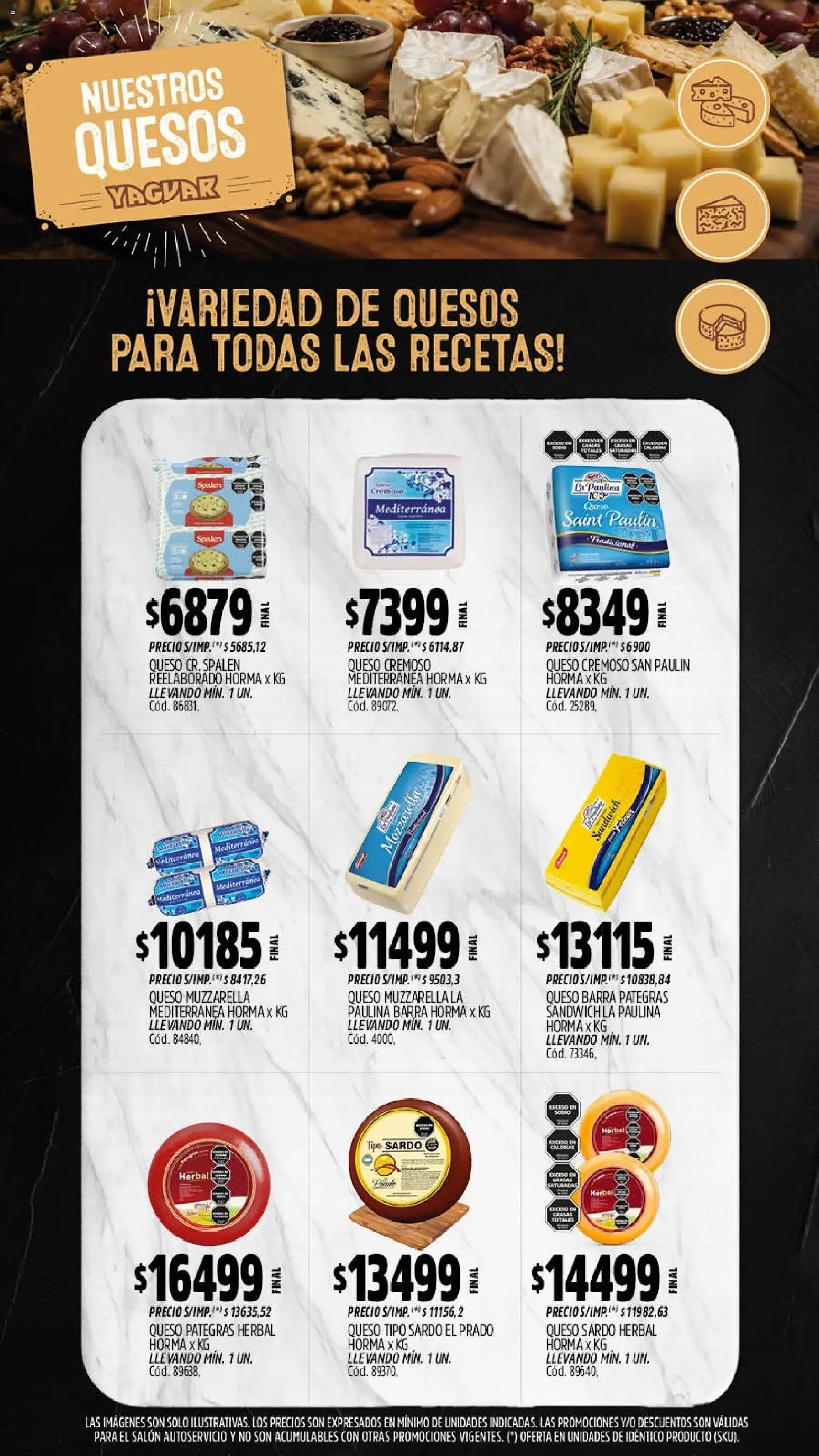 Vista previa del folleto de la tienda Yaguar válido desde el 14/09/2026 - Queso, Mozzarella, Muzzarella