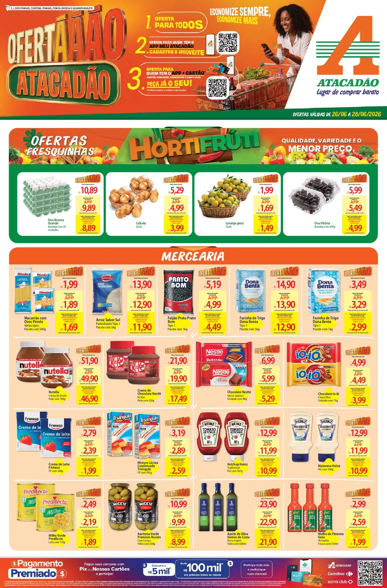 Pré-Visualização do folheto "Atacadão ofertas - PR" da loja Atacadão válido a partir de 26/06/2026