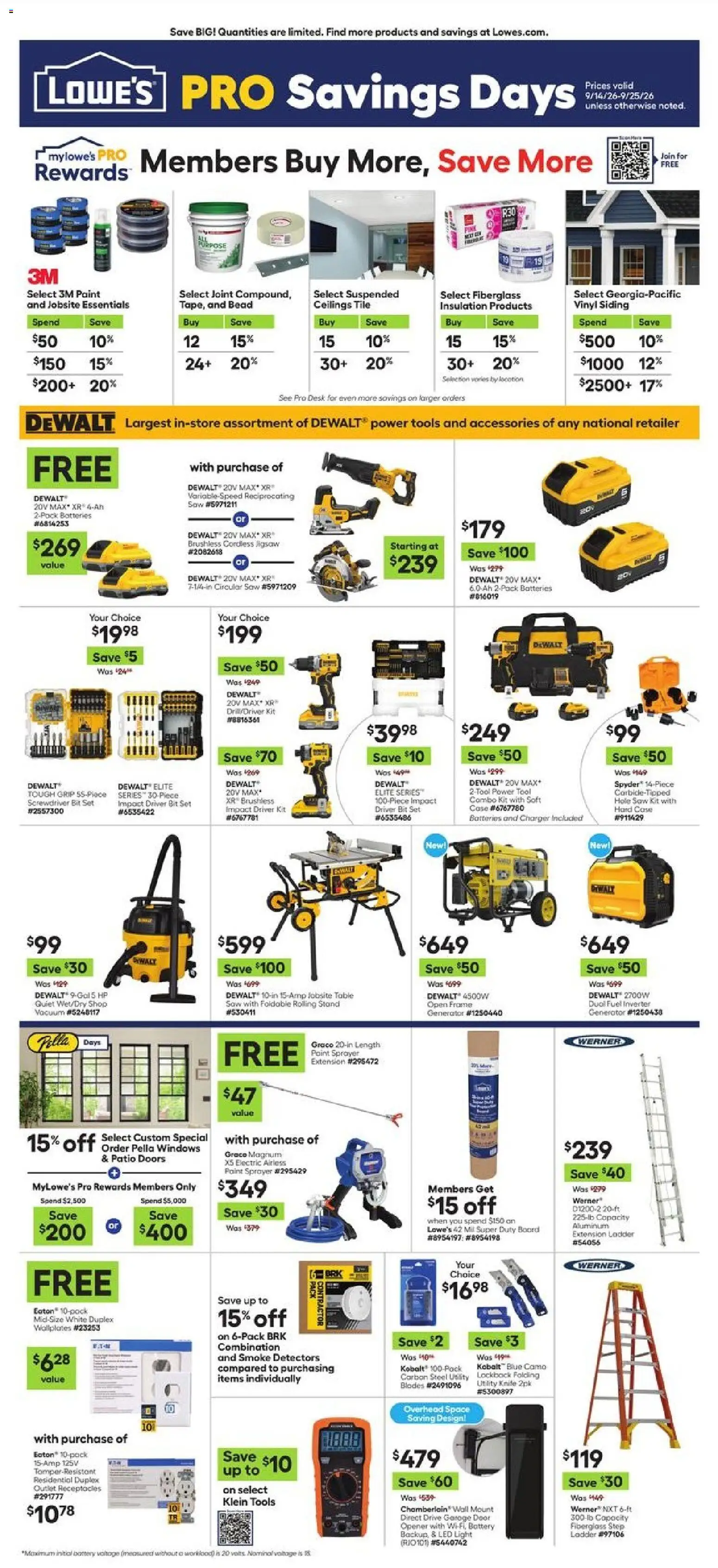 Ad Preview of Lowe's Lowe's Ad from 09/14/2026