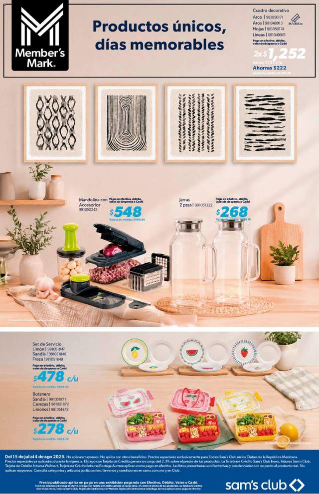 Nuevo catálogo de Sam's Club a partir del 15/07