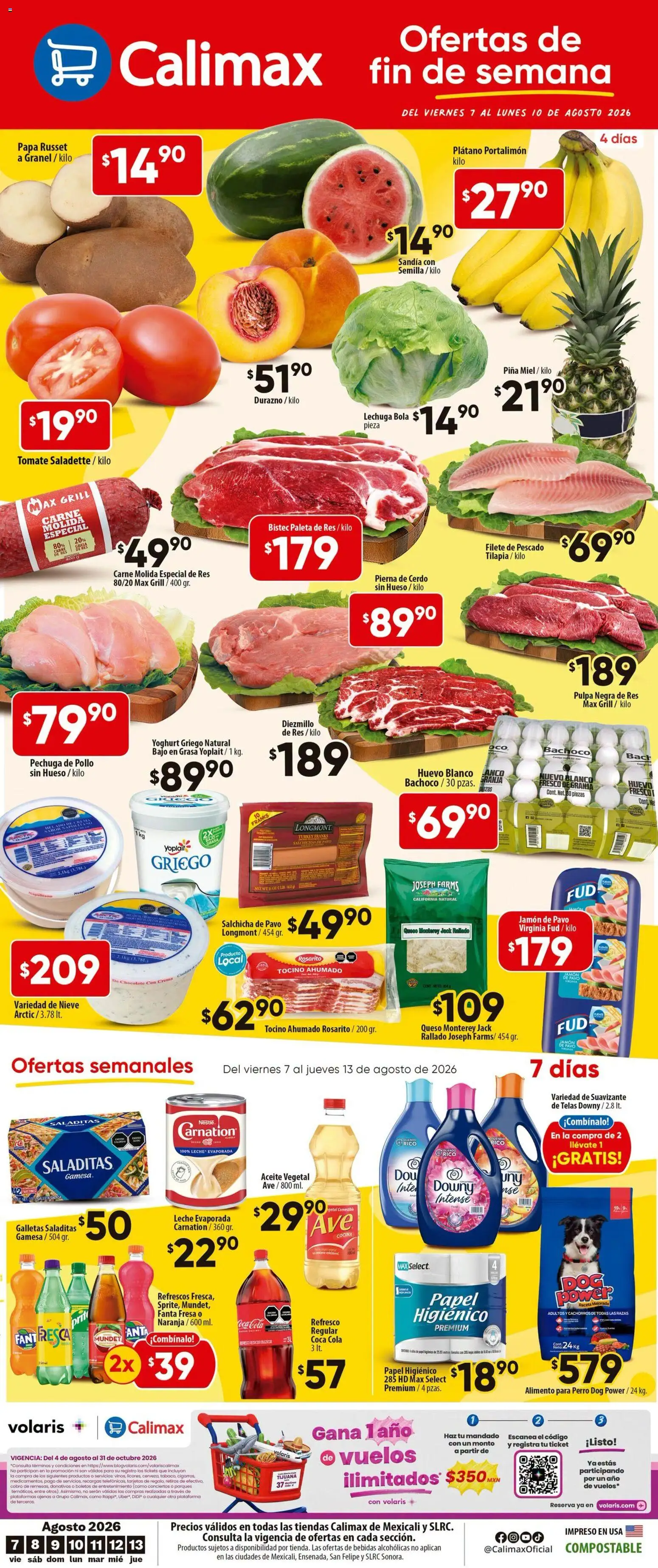 Vista previa las ofertas de la tienda Calimax - Calimax folleto Mexicali y SLRC desde el 07/08/2026 